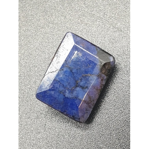 469 - 11.60 Ct Natural Blue Sapphire. Rectangular step. GLI certified