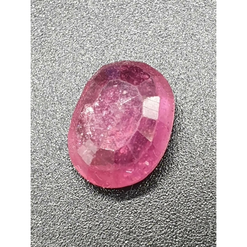 476 - 4.10 Ct Natural Ruby. Oval shape. GLI certified