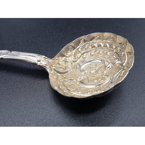 213 - Antique silver desert spoon 1897 by Levi & Salaman weight 14.12g and 11.5cm long approx