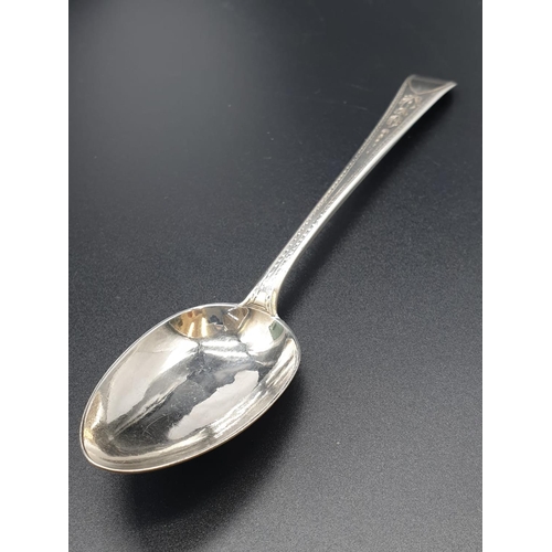 219 - George IV desert spoon H/M silver, weight 34.2g, 1821 Sam Atkins 17cm long approx