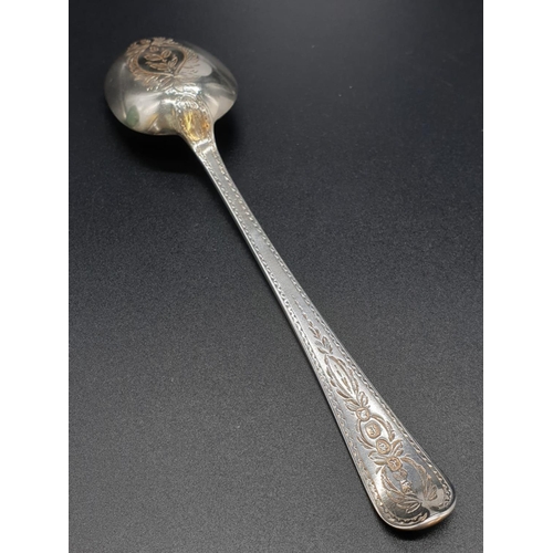 219 - George IV desert spoon H/M silver, weight 34.2g, 1821 Sam Atkins 17cm long approx