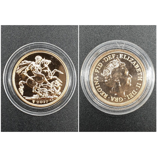 49 - 2017 Gold Sovereign in capsule