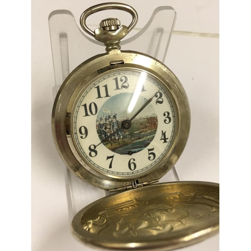 253 - Vintage full hunter pocket watch working but sold with no guarantees