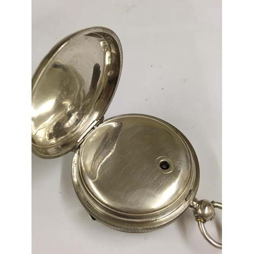 260 - Antique solid silver Waltham Broadway , ticks if shaken but sold with no guarantees