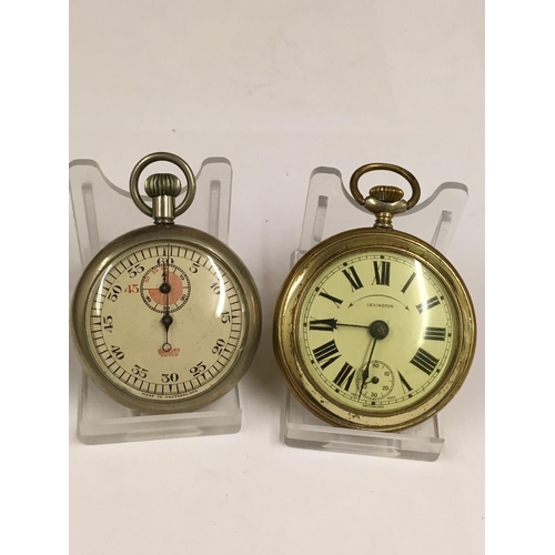 288 - Vintage alarm pocket watch and stopwatch ( AF)