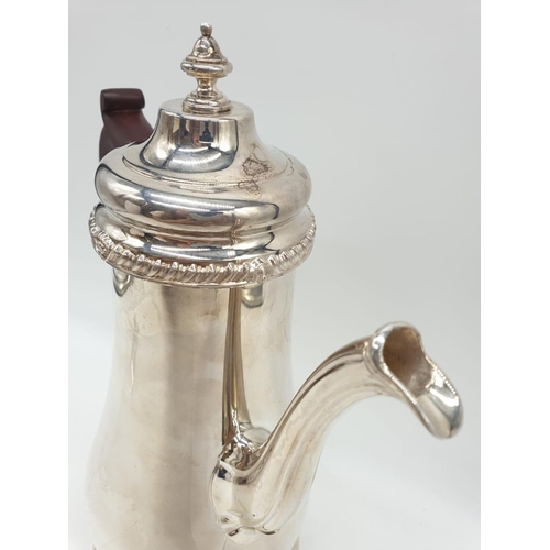 14 - Asprey London Silver Coffee pot, weight 1180g and 28cm tall approx in very good condition