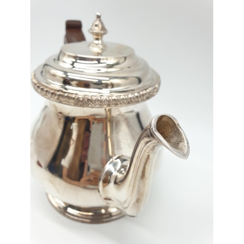 21 - Asprey London Silver Tea Pot, weight 1000g and 18cm tall, 22cm wide approx in very good condition