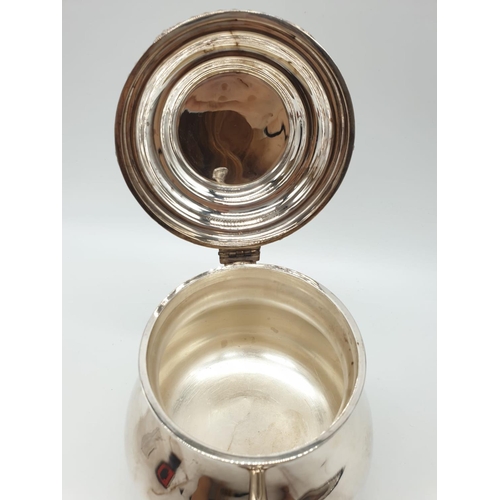 21 - Asprey London Silver Tea Pot, weight 1000g and 18cm tall, 22cm wide approx in very good condition