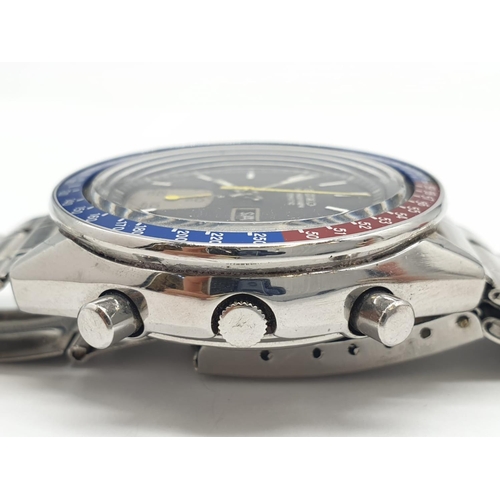 297 - Seiko PEPSI gents chronograph watch.