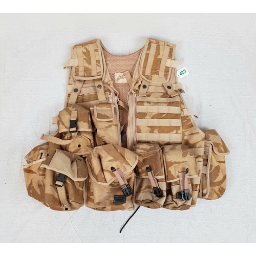 423 - Military issued (Afghanistan)  DESERT CAMOUJFLAGE TACTICAL ASSAULT LOAD CARRY VEST.