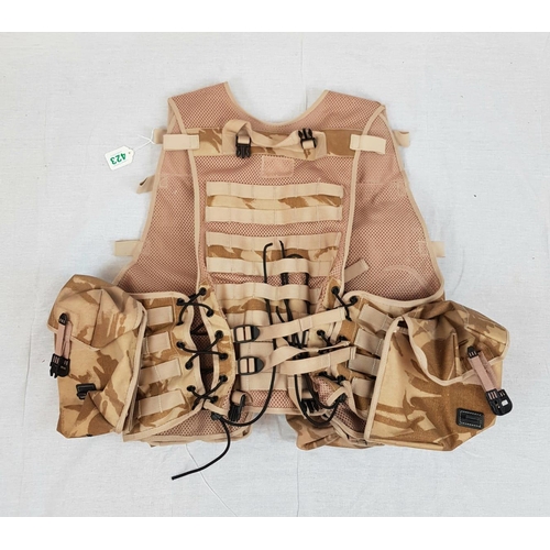 423 - Military issued (Afghanistan)  DESERT CAMOUJFLAGE TACTICAL ASSAULT LOAD CARRY VEST.