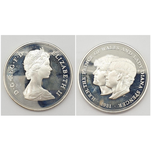 424 - Silver Coin commemorating the Royal Wedding 1981  28.5g