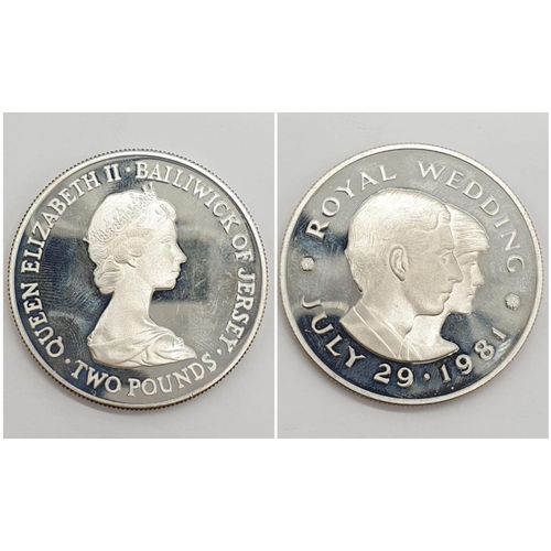 452 - Silver Commemorative Coin of the Royal Wedding two pounds 28.2g Bailwick of Jersey 28.2g