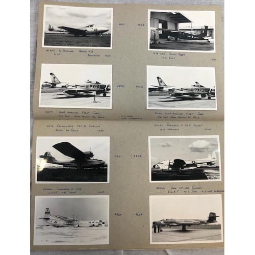 352 - 2 X SCRAPBOOKS of incredible black and white original photos of aircraft from the 1950's to 1970's. ... 