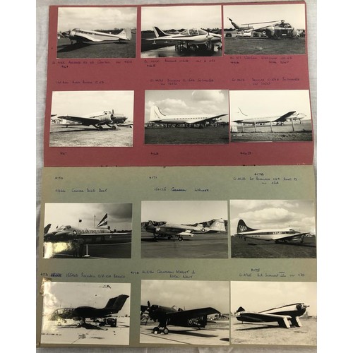 352 - 2 X SCRAPBOOKS of incredible black and white original photos of aircraft from the 1950's to 1970's. ... 