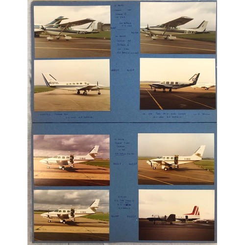 373 - 2 x SCRAPBOOKS filled with aviation treasure. Over 200 original colour photographs of aircraft, take... 