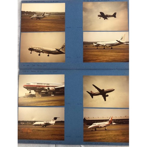 373 - 2 x SCRAPBOOKS filled with aviation treasure. Over 200 original colour photographs of aircraft, take... 