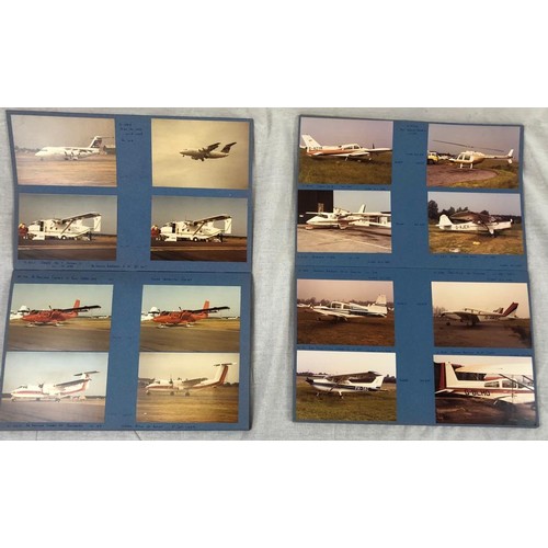 373 - 2 x SCRAPBOOKS filled with aviation treasure. Over 200 original colour photographs of aircraft, take... 