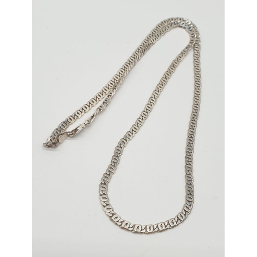 470 - Silver Anchor style chain 10g weight and 44cm long approx