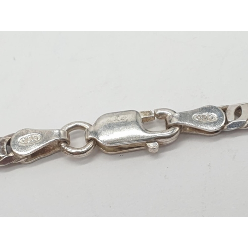 470 - Silver Anchor style chain 10g weight and 44cm long approx