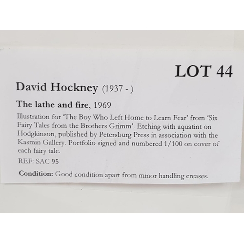 284 - The lathe and the fire - David Hockney. An illustration for: The Boy who left home to learn fear; fr... 