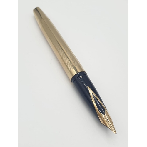 477 - Vintage Shaeffer Gold Plated FOUNTAIN PEN with 14ct Gold Nib.