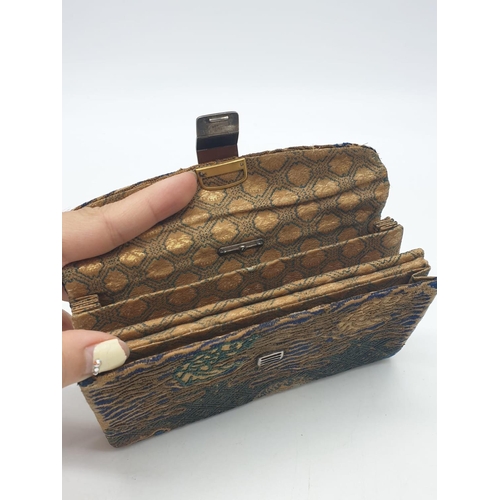 45 - Japanese Antique PURSE.  Meiji Period 1868 to 1912.  14 x 8 cm.