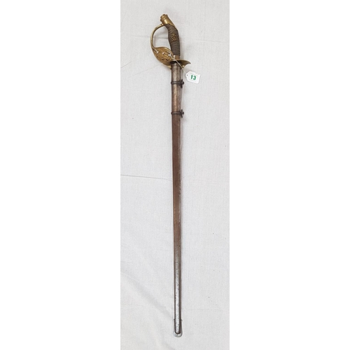 13 - WW1 Prussian Infantry Officers Sword. In the original scabbard.