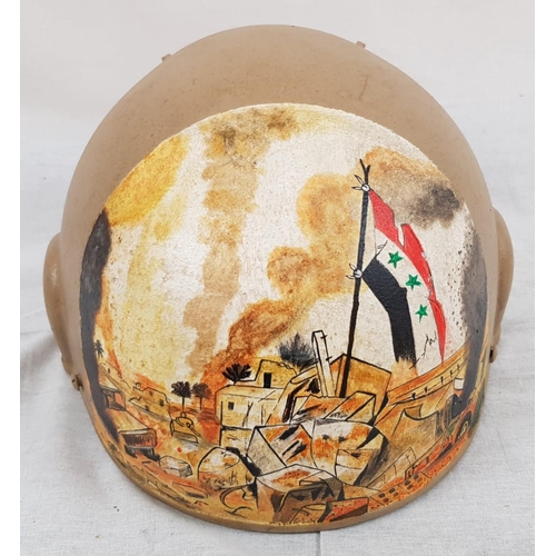 306 - Gulf War Memorial Painted onto a British Mk 6 Ballistic Helmet.