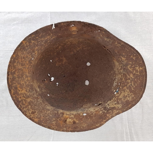 94 - WW1 Imperial German Stahlhelm Helmet that was found near Cambrai, France. Hand painted with a memori... 