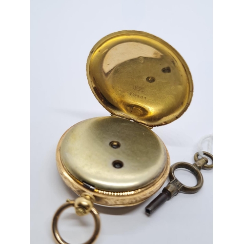 377 - 18ct Gold Ladies POCKET WATCH circa 1890.  FWO   31.5g