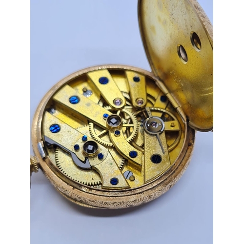 377 - 18ct Gold Ladies POCKET WATCH circa 1890.  FWO   31.5g