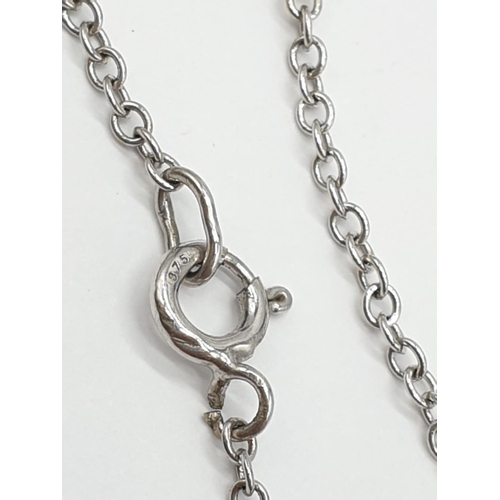 81 - 9ct Gold and Diamond Vintage PENDANT with over
3 ct of Diamonds.  42.4g     40cm length.