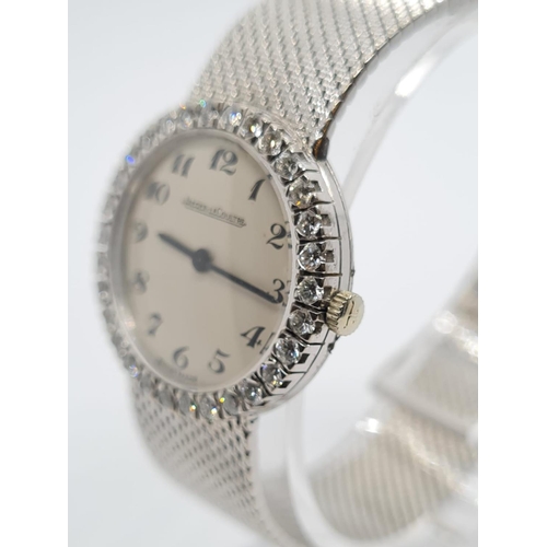 88 - Jaeger-lecoultre Ladies cocktail WATCH. with round face and full diamond bezel.  ( 1216706 Model ) 2... 