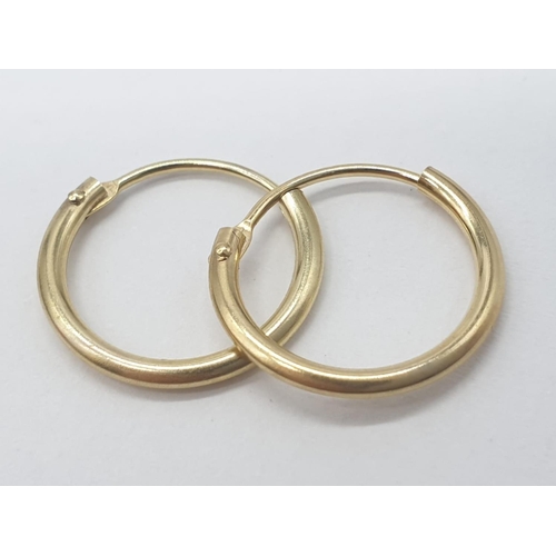 453 - 9ct mini hoop sleepers