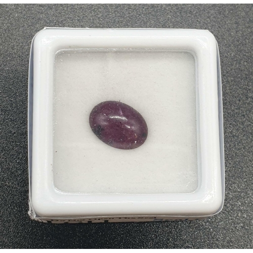 1000 - 2.55 Cts NATURAL RUBY. Oval cabochon. GLI certified