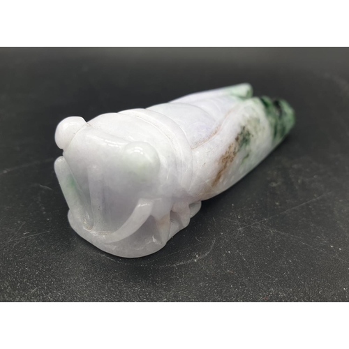 316 - A Chinese hand-carved Jade cricket. 7cm