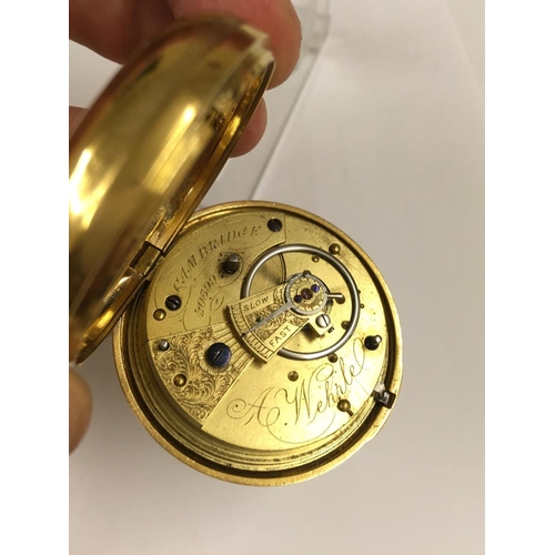 34 - Antique Gilt Silver Pair Case POCKET WATCH.  Working but no guarantees.