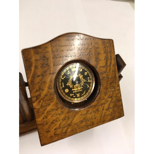 10 - Vintage 9ct Gold Gents Masonic POCKET WATCH in good condition and good working order with wooden til... 