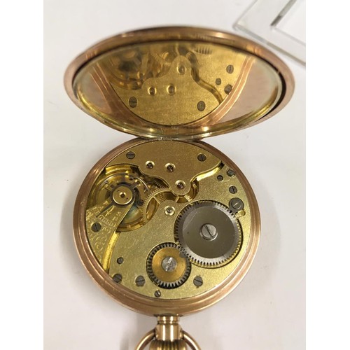 10 - Vintage 9ct Gold Gents Masonic POCKET WATCH in good condition and good working order with wooden til... 