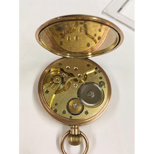 10 - Vintage 9ct Gold Gents Masonic POCKET WATCH in good condition and good working order with wooden til... 