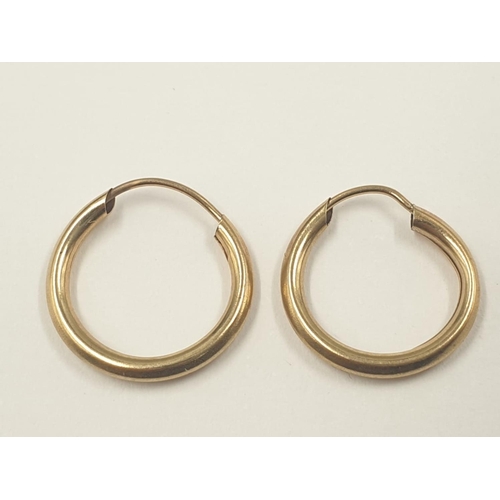 96 - 9ct Pair of small Sleeper EARRINGS