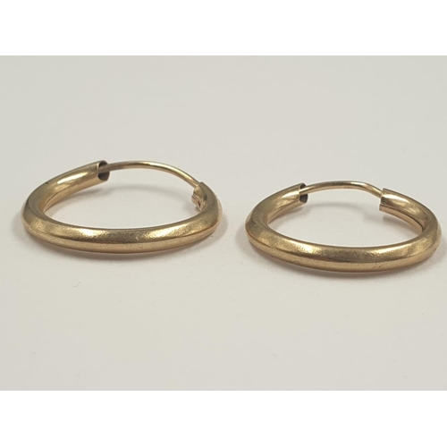 96 - 9ct Pair of small Sleeper EARRINGS