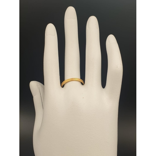 97 - 21ct Yellow Gold Band RING. 2.3g