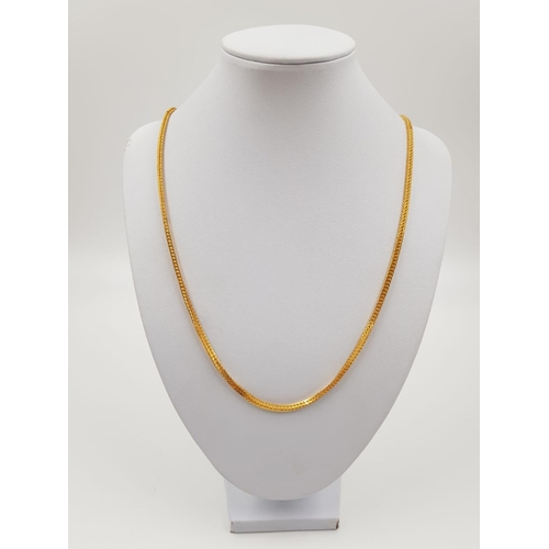 23 - 22ct Yellow Gold. Box CHAIN NECKLACE.  25.2g   68cm