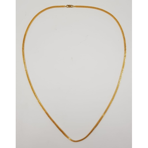 23 - 22ct Yellow Gold. Box CHAIN NECKLACE.  25.2g   68cm