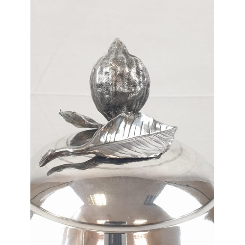 4 - An Antique Maltese Silver Punch Bowl (circa 1850). Classic Trophy shape with a Lemon Fruit Decorated... 