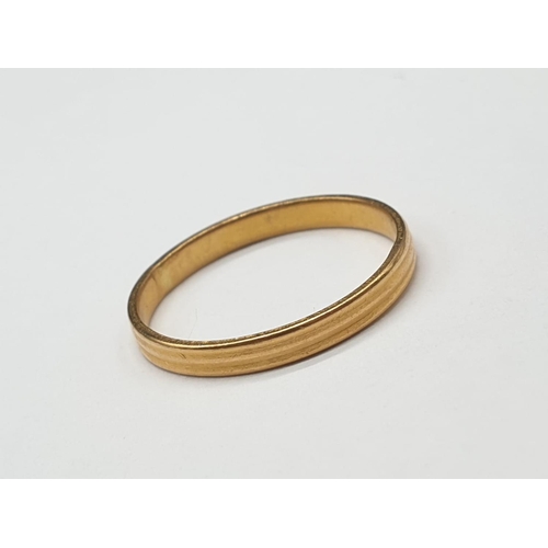 97 - 21ct Yellow Gold Band RING. 2.3g