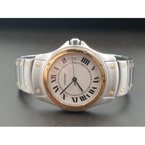 28 - Cartier Automatic Stainless Steel WATCH and strap. 36mm