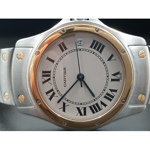 28 - Cartier Automatic Stainless Steel WATCH and strap. 36mm